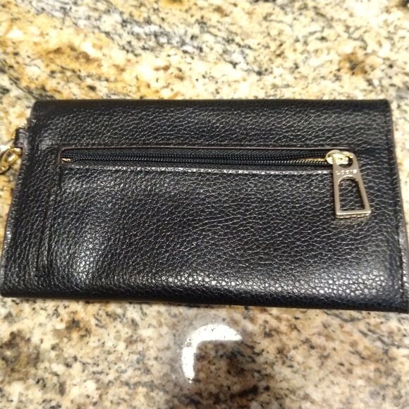 Lodis Bifold Wallet Black Genuine Pebbled Leather Credit Card Case Purse EUC - Picture 4 of 7